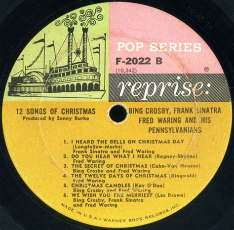 12 Songs Of Christmas By Bing Crosby Frank Sinatra Fred Waring And The