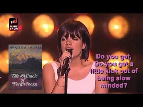 Lily Allen Fuck You Live Mormon Version YouTube