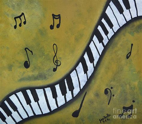 Piano Music Abstract Art By Saribelle Painting By Saribelle Rodriguez