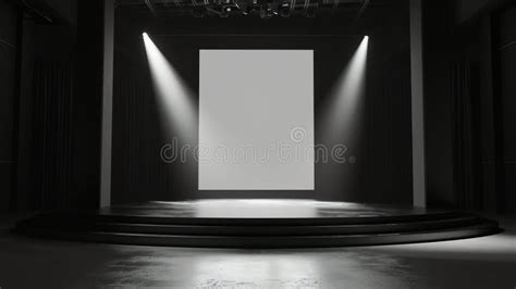 empty stage design screen  light entertainment blank stock