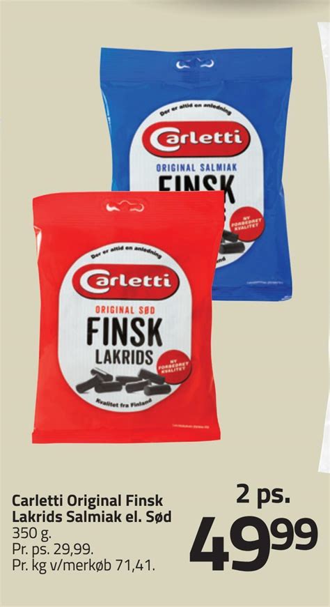 Carletti Original Finsk Lakrids Salmiak El S D Tilbud Hos Fleggaard