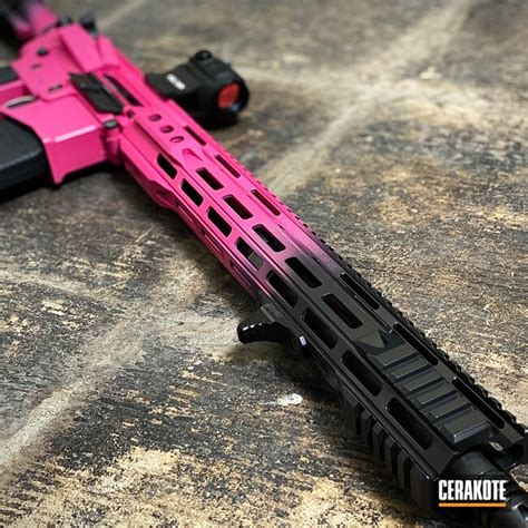 Faded Themed Ar Rifle Cerakoted Using Sig™ Pink And Graphite Black
