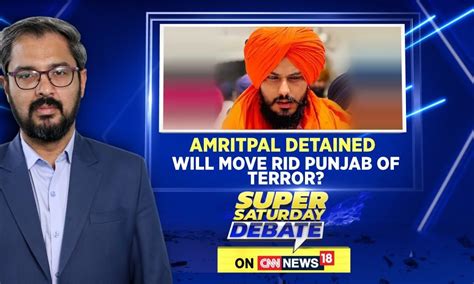 Amritpal Singh News Amritpal Detainedwill Move Rid Punjab Of Terror