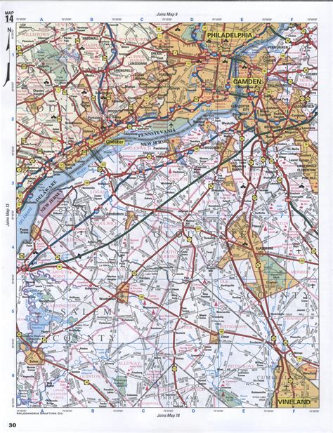 Image map of Camden County, New Jersey state, Camden city