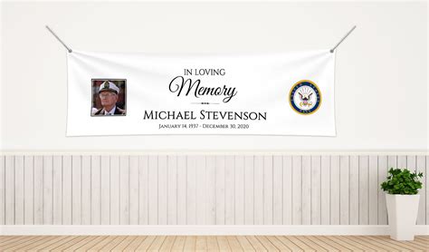 Funeral Banner Memorial Banner In Memorium Celebration Of Etsy