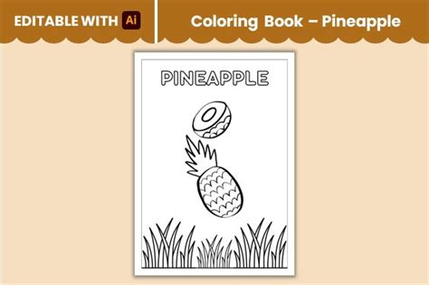 Coloring Book - Pineapple Graphic by Heraz Studio · Creative Fabrica