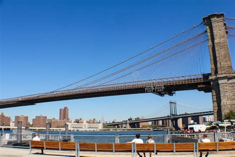 Puente De Brooklyn En Nueva York El Gran Puente Famoso Foto De Archivo Editorial Imagen De