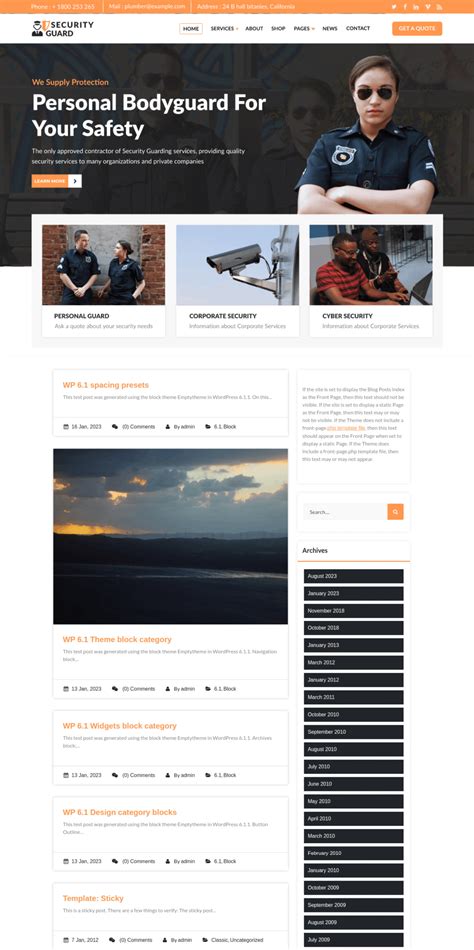 Free Security WordPress Theme - Mishkat WP