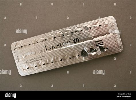 Packet of Loestrin oral contraceptive pills Stock Photo - Alamy