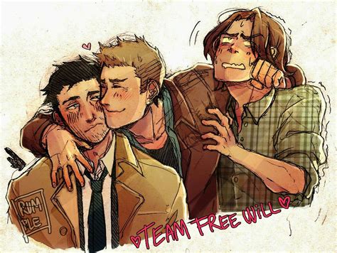 Supernatural Dean Castiel And Sam Art By Mozaik Roll Supernatural Destiel