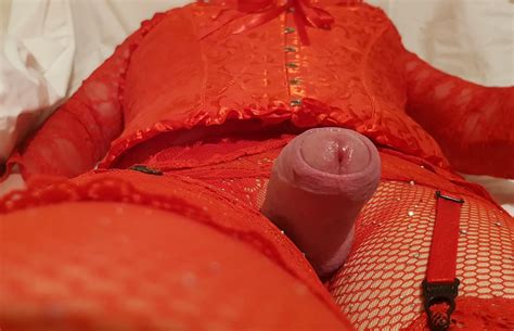 Crossdressing In All Red Lingerie 19 Nude Pics XHamster