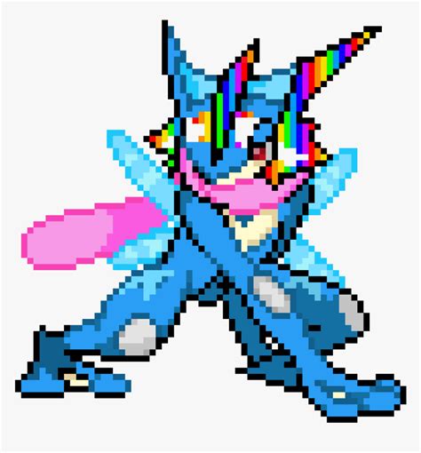 ash greninja pixel art png  transparent png transparent