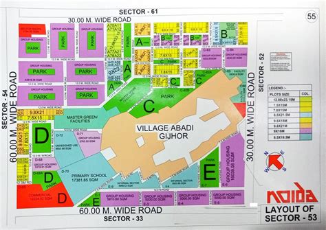 noida layout sectors map intown realtors