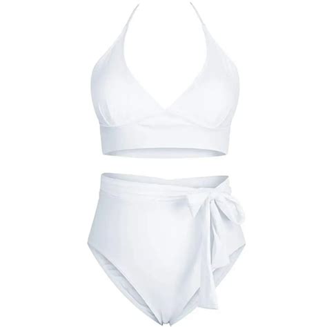 Hot Selling Two Piece Plus Size Swimwear Beachwear Bandage Sexy Bikini Deep V High Waist Plus
