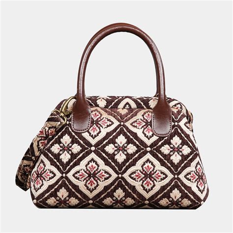 Ethnic Coffee Carpet Satchel Carpetbag of America