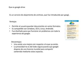 Ventajas Y Desventajas De Dropbox Y Google Drive Ppt