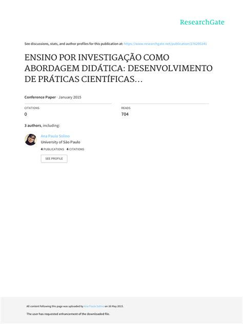 Ensino Por Investigacao - Ensino por Investigação em Ciências | PDF | Science | Conhecimento