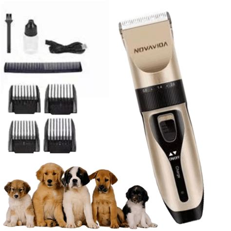 Kit Maquina Para Tosar Pets Silenciosa Maquininha De Cortar Cabelo De