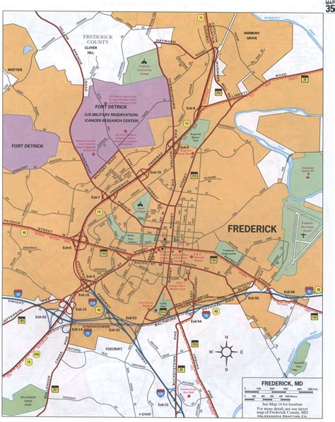 map of frederick city md