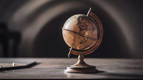 Premium Photo Closeup Shot Of A Desk Globe With A Blurred Background