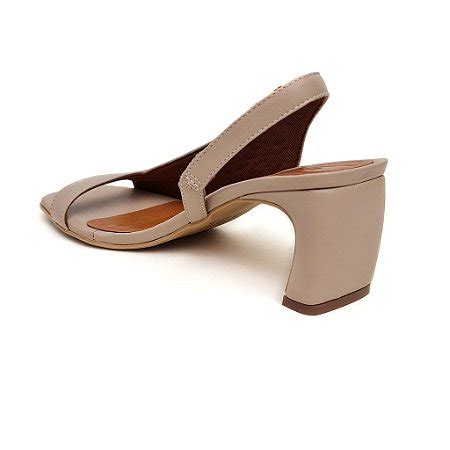 Sand Lia Feminina De Salto Em Couro Leg Timo Nude Amo Cal Ados Cal Ados Femininos Super