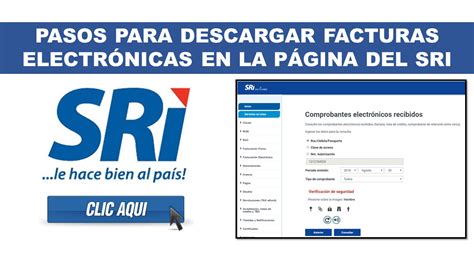 Descarga Facturas Electrónicas en la página del SRI 2023