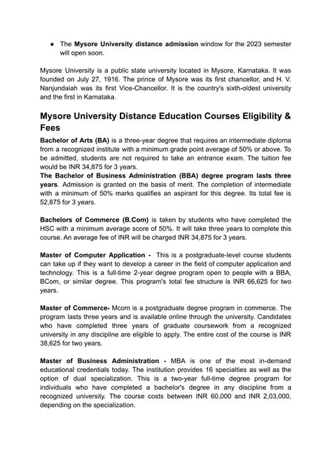 PPT - Mysore University Online Education Admission PowerPoint