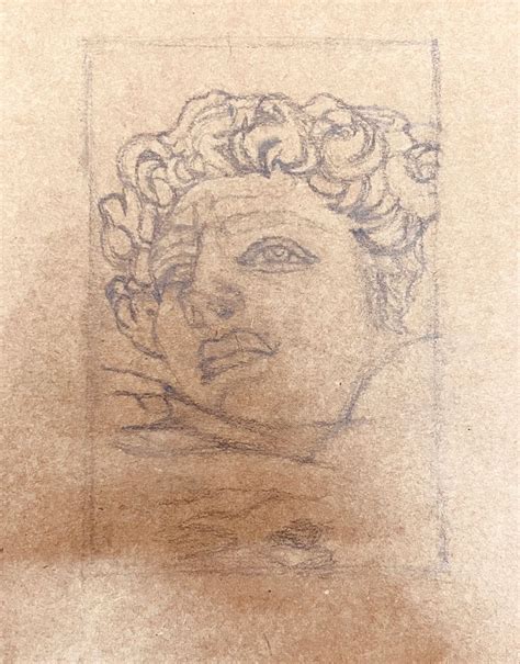 Sketch Of Michelangelo S David Statue In Florence