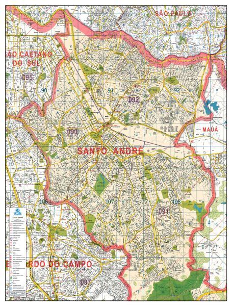 Santo André Fica Onde - Mapa de Santo André, SP