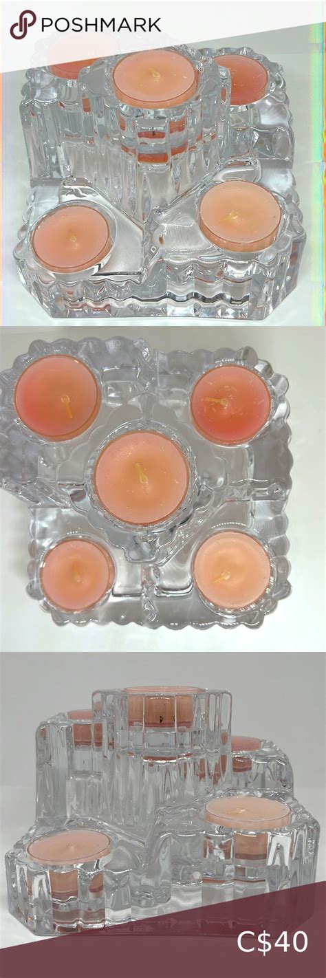 Vintage Partylite Crystal Castle 5 Tiers Heavy Weight Candle Holders