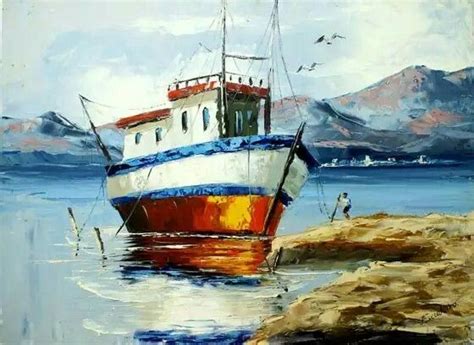 Pin By Ay E K R Kba On Ya L Boya Deniz Ve Sandallar Boat Art Art