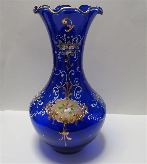 Cobalt Blue Murano Vase With Label Collectors Weekly