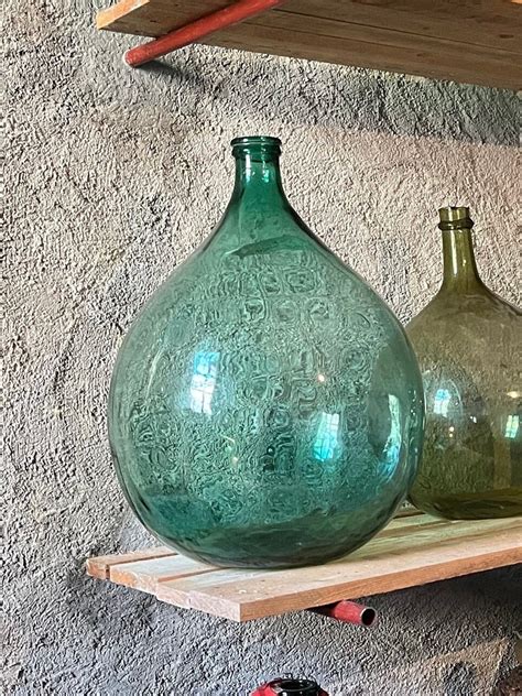 Demijohn 54 Liters XXL Large Demijohns Vintage Italian Glass Vases