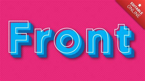 front  layered text effect generator