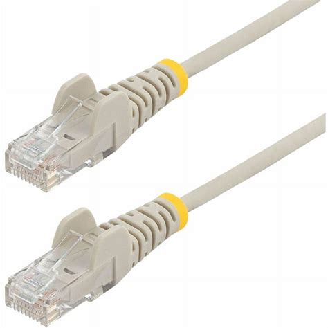 StarTech.com 2FT Cat6 High-Density 28AWG Slim Data Center Patch Cord — Gray (5-Pack) (N6PAT-C6-SLIM-2FT-GY-5PK)