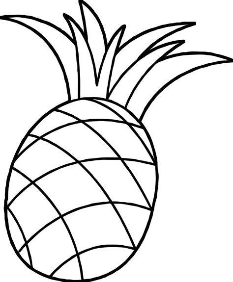 gambar mewarnai buah nanas  tk  sd marimewarnaicom