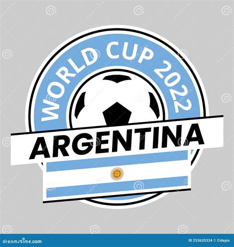 Argentina Team Badge for Qatar World Cup 2022 Editorial Stock Image
