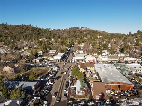 Premium Photo Aerial View Of Historic Downtown City Of Julian During