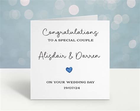 Mr And Mr Wedding Card Wedding Day Card Gay Wedding Card Gay Couple Card Same Sex Marriage