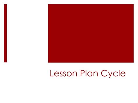 Ppt Lesson Plan Cycle Powerpoint Presentation Free Download Id2555801