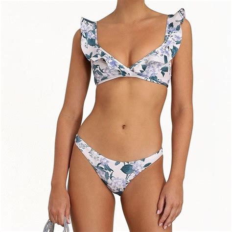 Zimmermann Swim Nwt Zimmermann Cassia Waterfall Frill Bikini Poshmark