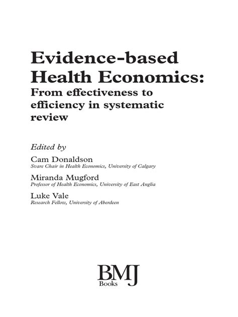 Evidence Based Health Economics Evide | PDF | Systematic Review ...