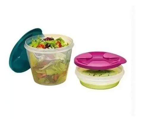 Tupperware Kit Marmita Duo Salada 800ml 240ml Molheira Marmitas