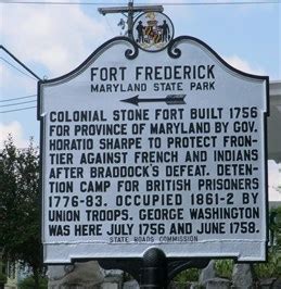 Fort Frederick-Maryland State Park - Maryland Historical Markers on Waymarking.com