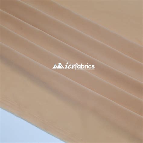 Nude Silky Stretch Chiffon Fabric By The Yard 10 Spandex Chiffon
