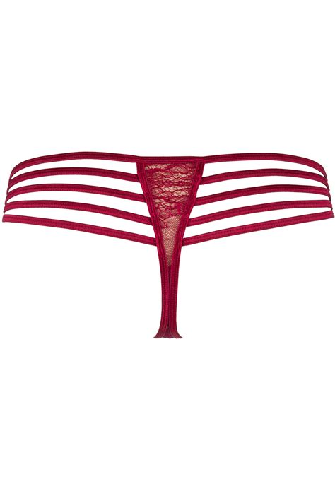 String Mit Spitze Und Schleifchen Claret Slips Strings Club Hot Fashion Odretto Highheels