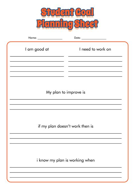 19 Middle School Student Goals Worksheet Free Pdf At