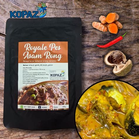 pes gulai asam rong buah getah resepi aneka masakan pahang