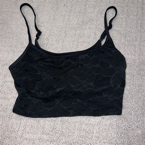 Aerie Women S Black Bikini And Tankini Tops Depop