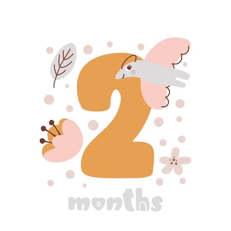 Desenhos Para Bebê De 2 Meses - Métricas do cartão de aniversário do mês do bebê de 2 meses Impressão ...